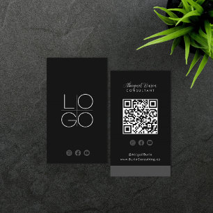 Carte De Visite Instagram Facebook YouTube Social Media QR Code Bu