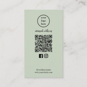Carte De Visite Instagram moderne Facebook QR Code Médias sociaux