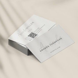 Carte De Visite Instagram moderne Facebook QR Code Médias sociaux