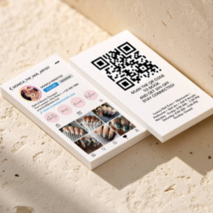 Carte De Visite Instagram Profil 6 Grille de photos Suivez-moi QRC