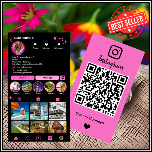 Carte de visite Instagram QR pour agent immobilier