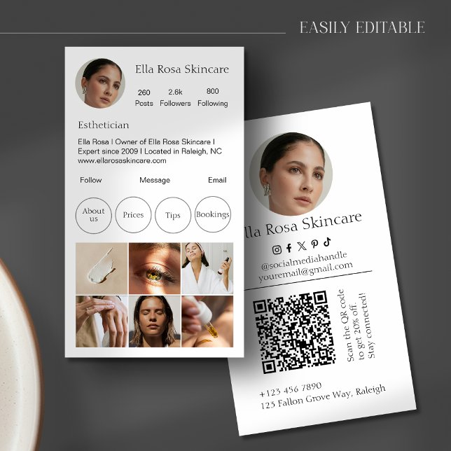 Carte de visite Instagram simple (Créateur téléchargé)