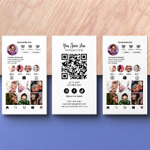 Instagram Style Qr Code moderne Elégant noir blanc