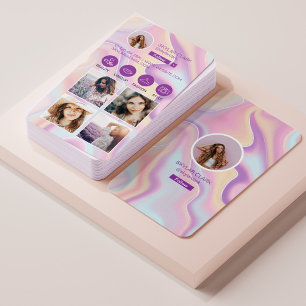 Carte De Visite Instagram Suivez-moi Grille Photo Design holograph