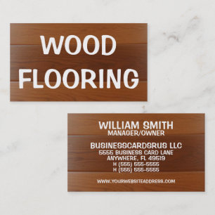 Carte De Visite Installateur de plancher en bois