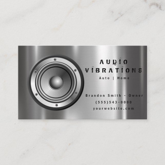 Carte De Visite Installation audio stéréo de voiture (Devant)
