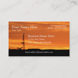 Carte De Visite Installation de service de gisement de pétrole au