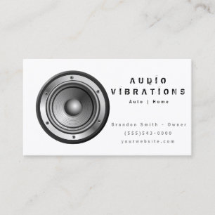 Carte De Visite Installation stéréo audio blanche