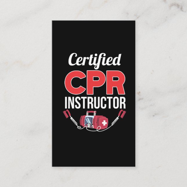 Carte De Visite Instructeur agréé de RCR Travailleur Médicale Funn (Devant)