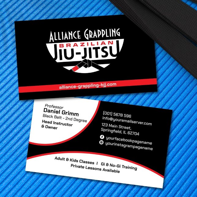 Carte De Visite Instructeur brésilien Jiu-Jitsu (Créateur téléchargé)
