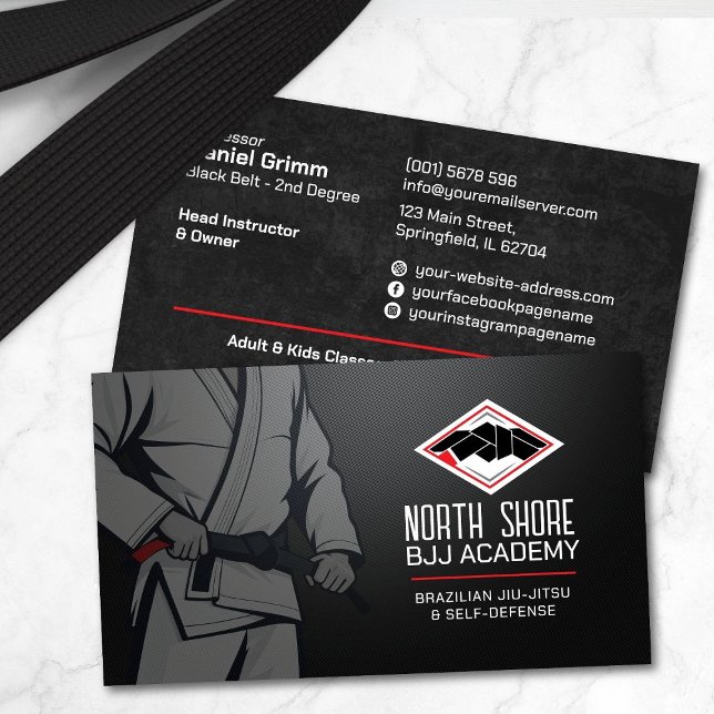 Carte De Visite Instructeur brésilien Jiu-Jitsu (Créateur téléchargé)