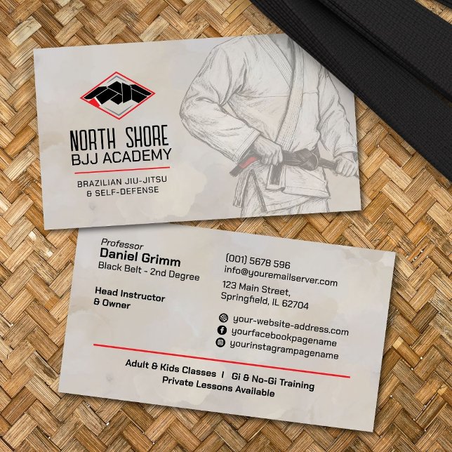Carte De Visite Instructeur brésilien Jiu-Jitsu (Créateur téléchargé)