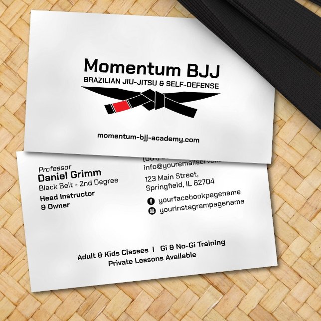 Carte De Visite Instructeur brésilien Jiu-Jitsu (Créateur téléchargé)