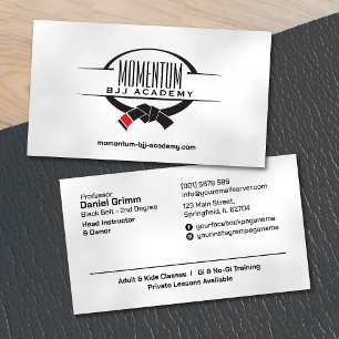 Carte De Visite Instructeur brésilien Jiu-Jitsu