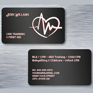 Carte De Visite Instructeur CPR noir