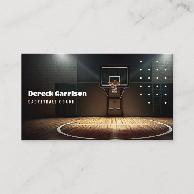 Carte De Visite Instructeur de basket-ball | Coach | Formateur (Devant)