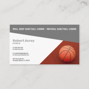 Carte De Visite Instructeur de basket-ball Coach Formateur