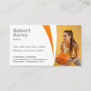 Carte De Visite Instructeur de basket-ball   Coach   Formateur