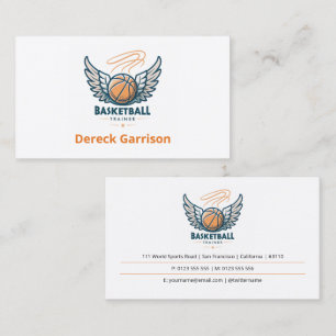 Carte De Visite Instructeur de basketball Entraîneur Coach