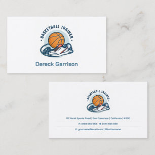 Carte De Visite Instructeur de basketball Entraîneur Coach