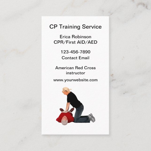 Carte De Visite Instructeur de classe de formation en RCR (Devant)