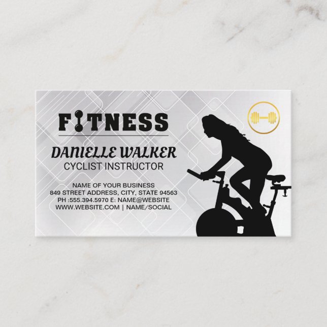 Carte De Visite Instructeur de condition physique | Santé (Devant)