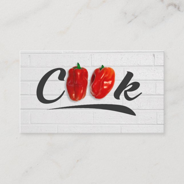 Carte De Visite Instructeur de cuisine / Chef (Devant)