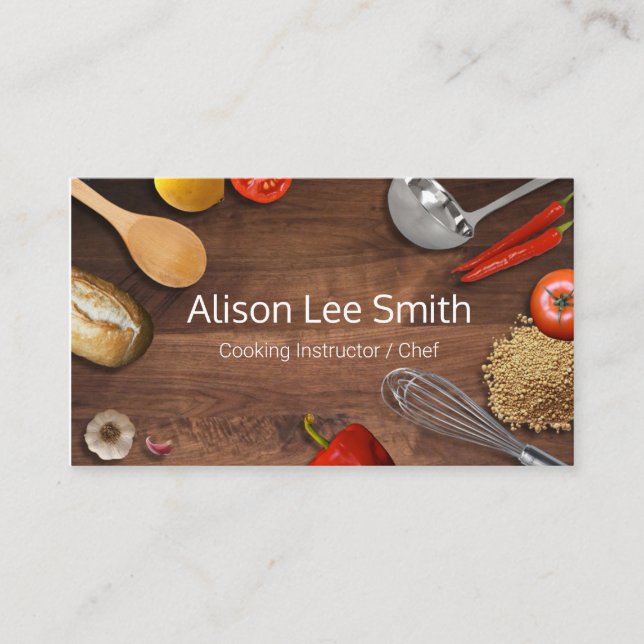 Carte De Visite Instructeur de cuisine / Chef (Devant)
