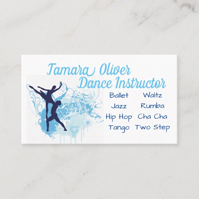 Carte De Visite Instructeur de danse (Devant)