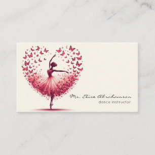 Carte De Visite Instructeur de danse Ballet Ballerina Enseignant