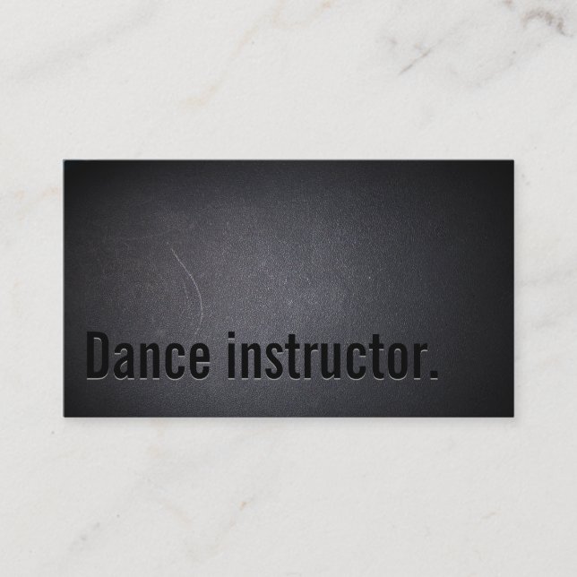 Carte De Visite Instructeur de danse Bold Minimaliste (Devant)