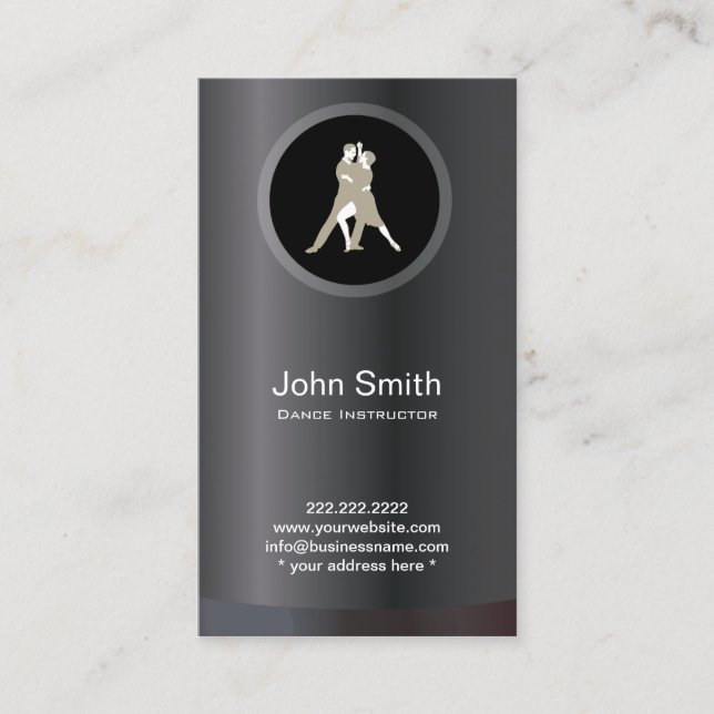 Carte De Visite Instructeur de danse de salle de bal professionnel (Devant)