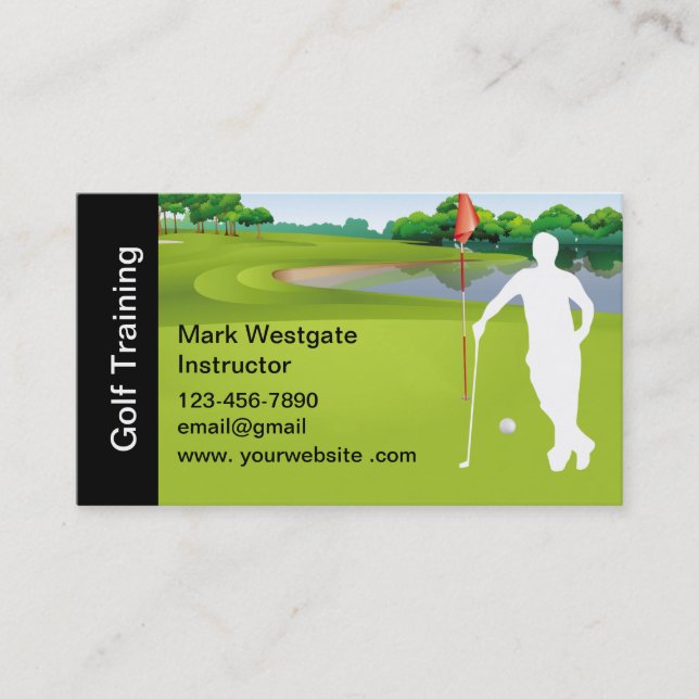 Carte De Visite Instructeur de formation au golf (Devant)