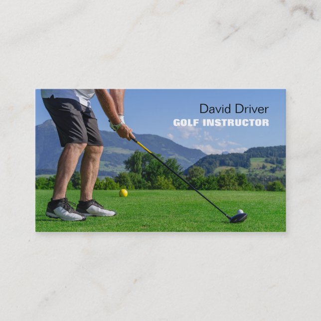 Carte De Visite instructeur de golf (Devant)