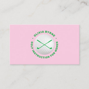 Carte De Visite Instructeur de golf pour femmes Clubs traversés
