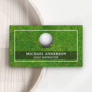Carte De Visite Instructeur de golf professionnel de terrain de go