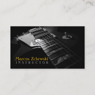 Carte De Visite Instructeur de guitare, musique, instruments