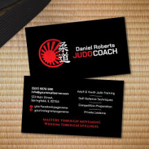 Instructeur de judo - Kanji et Soleil Levant