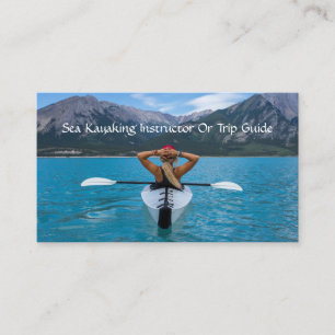 Carte De Visite Instructeur De Kayak Ou Guide D'Excursion Sur Moun