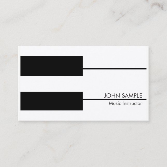 Carte De Visite Instructeur de leçons de piano de professeur de (Devant)