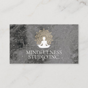 Carte De Visite Instructeur de méditation Marbre tacheté