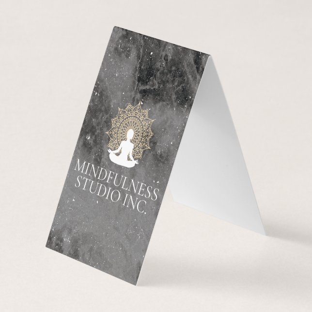 Carte De Visite Instructeur de méditation Marbre tacheté (Devant)