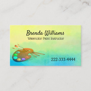 Carte De Visite Instructeur de peinture aquarelle