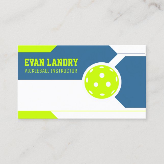 Carte De Visite Instructeur de Pickleball (Devant)