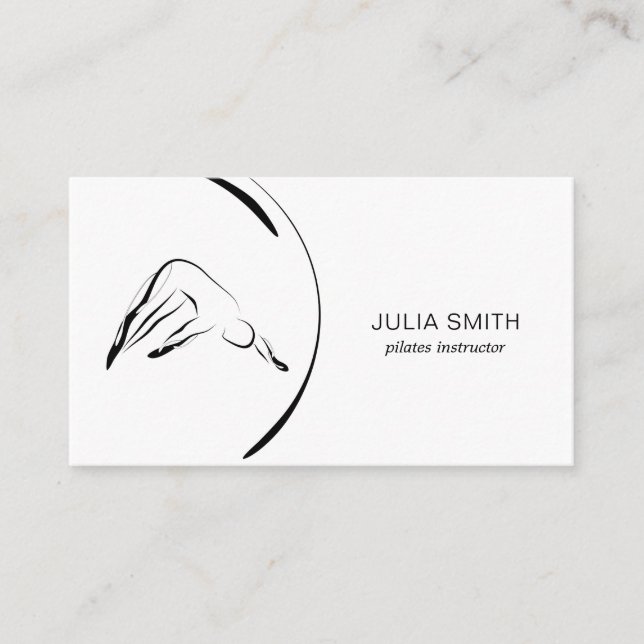 Carte De Visite Instructeur de Pilates (Devant)
