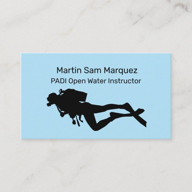 Carte De Visite Instructeur de plongée en eau libre (Devant)