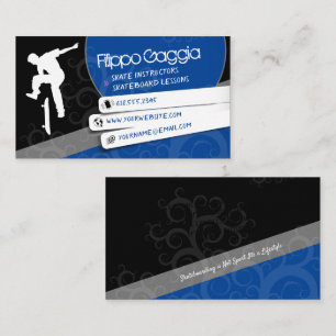 Carte De Visite Instructeur de skateboard   Sports actifs