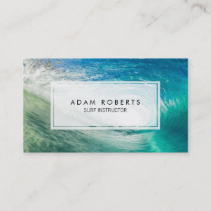 Carte De Visite Instructeur de Surf d'eau Ocean Professional