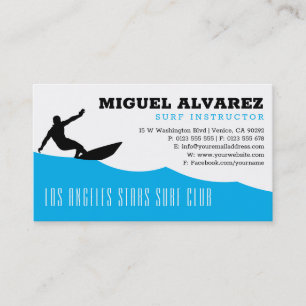 Carte De Visite Instructeur de surf   Surfer Active Recreation