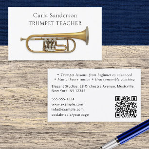 Carte De Visite Instructeur de trompette en laiton Instrument de m